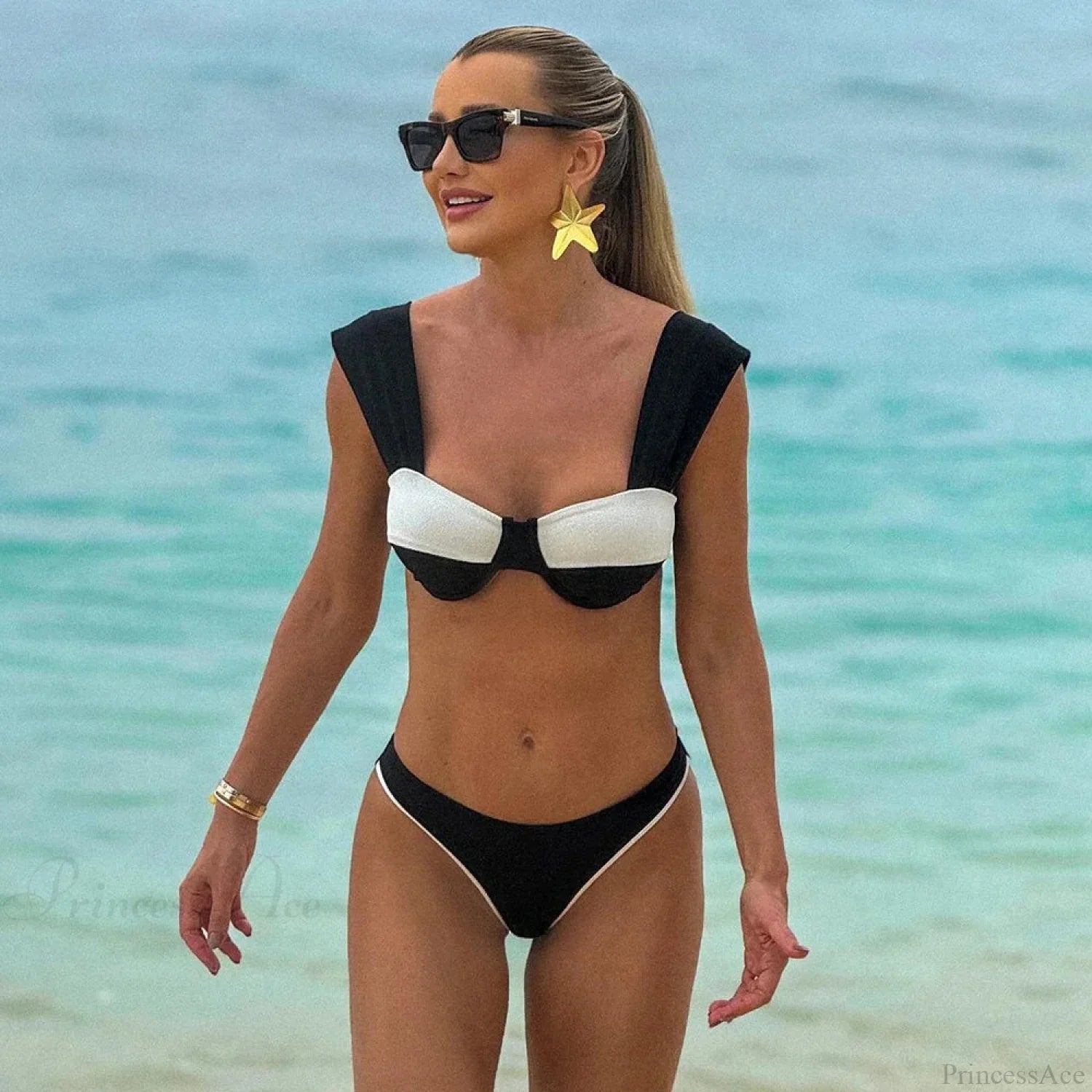 Solid Two Piece Micro Bikini Set image 1