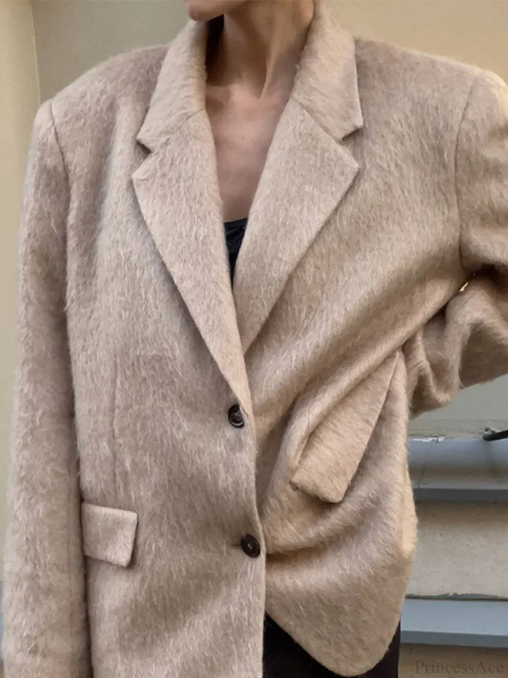 Solid Woolen Short Coat image 7