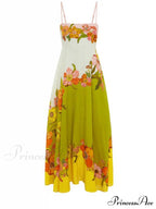Sophisticated, Modern And Unique Graceful Print Strap Midi Dress image 3