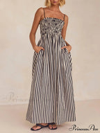 Sophistication Unique Stripe Charming Pleated Maxi Dress image 1