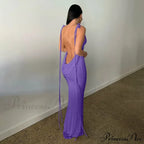 Spaghetti Strap Backless Bandage Maxi Dress image 14