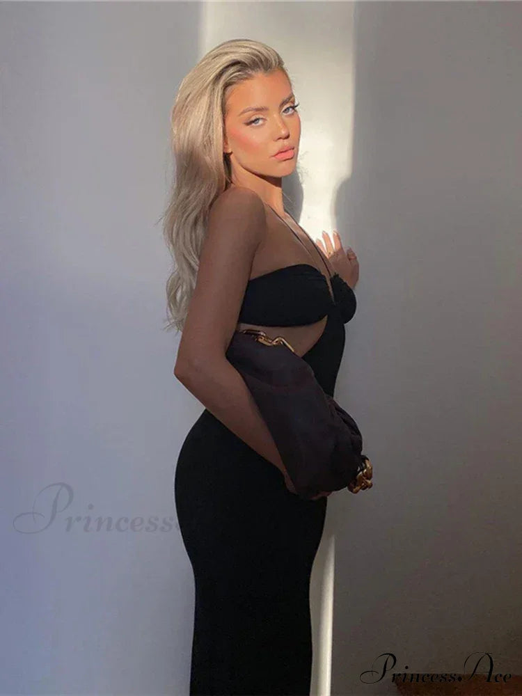 Spaghetti Strap Backless Maxi Dress image 2