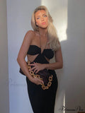 Spaghetti Strap Backless Maxi Dress image 7