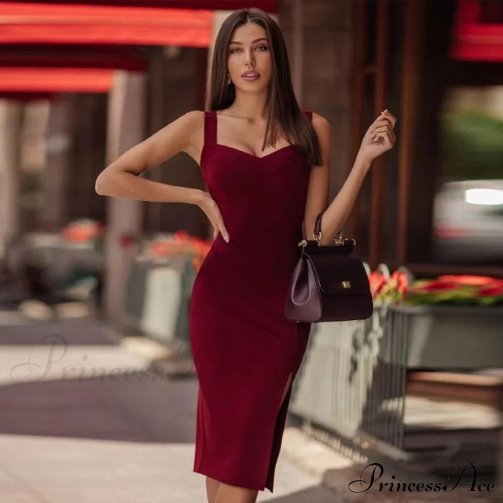 Spaghetti Strap Bodycon Bandage Dress image 4