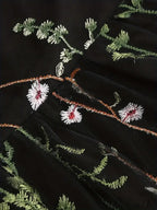 Spaghetti Strap Embroidered Tulle Panel Retro Floral Dress image 8