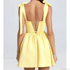 Spaghetti Strap Lace-Up Mini Dress image 2