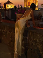 Spaghetti Strap Satin Fashion Maxi Dress image 6