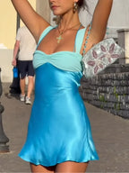 Spaghetti Strap Satin Mini Dress image 1