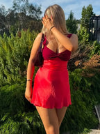 Spaghetti Strap Satin Mini Dress image 5