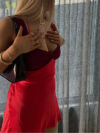 Spaghetti Strap Satin Mini Dress image 4