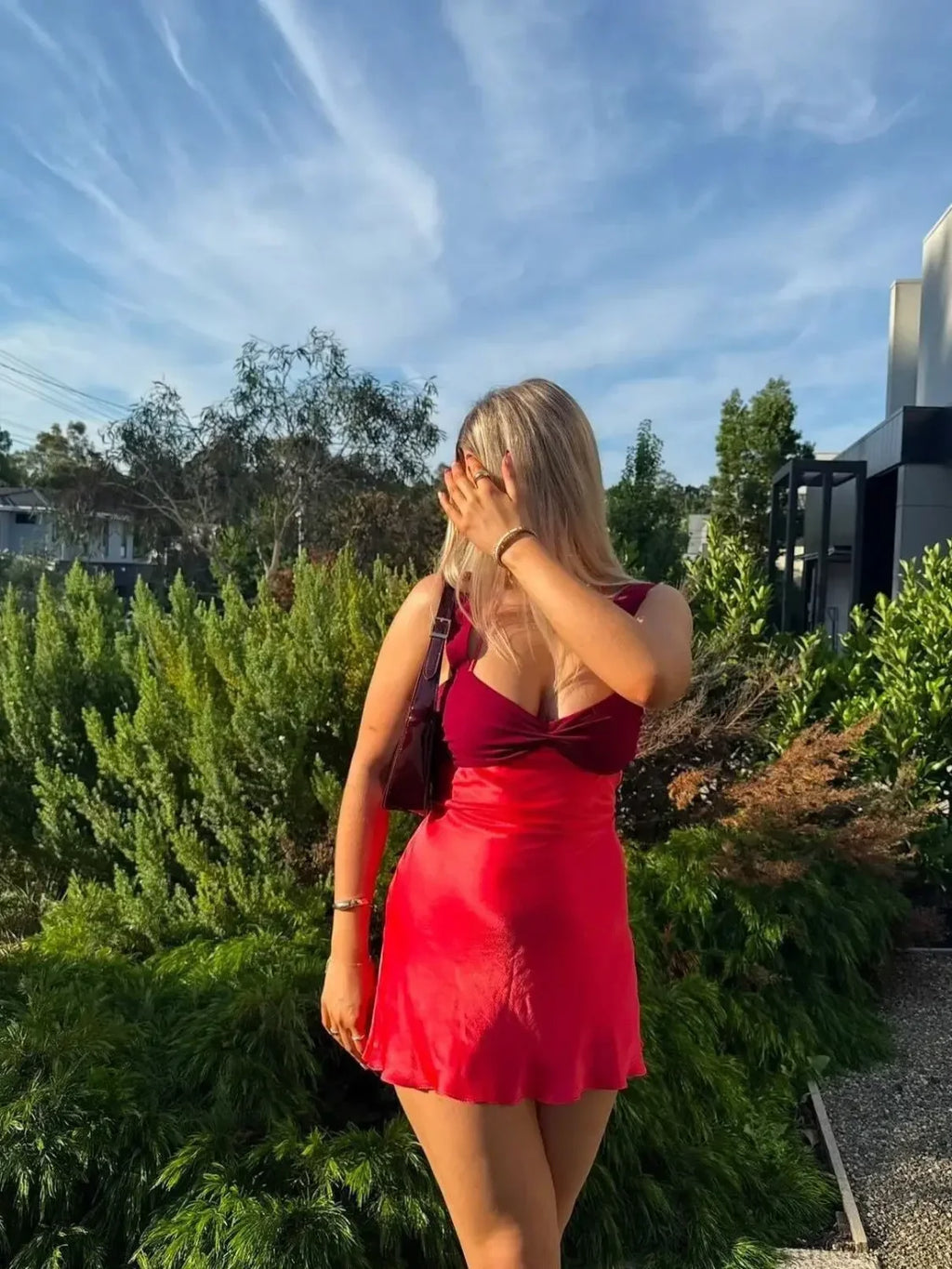 Spaghetti Strap Satin Mini Dress image 6