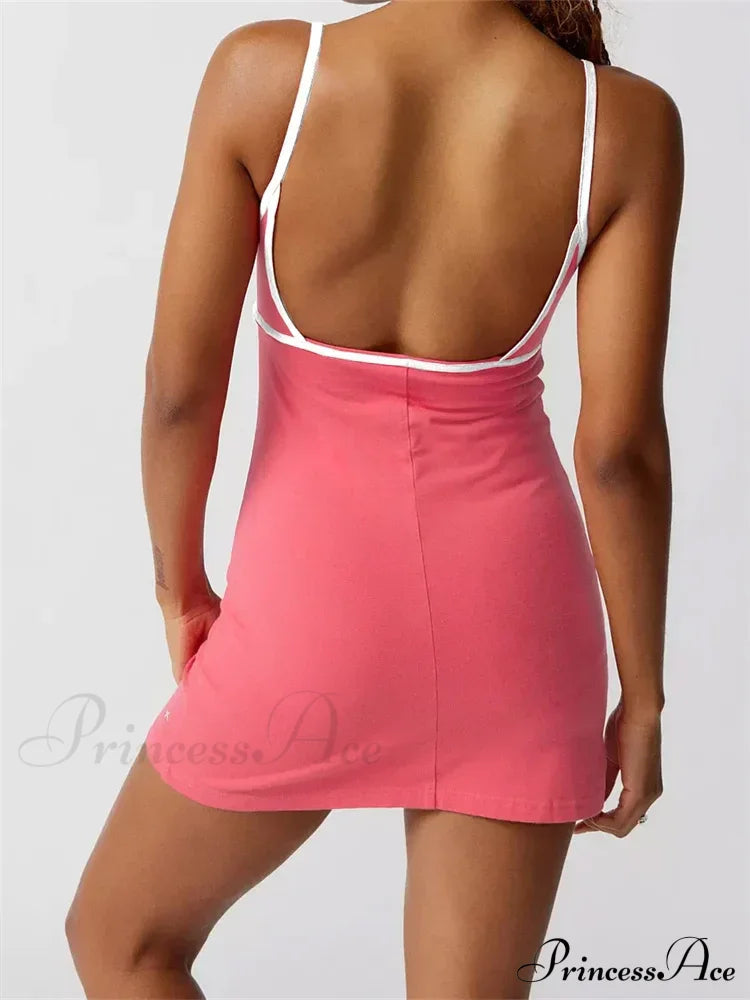 Spaghetti Strap Sleeveless Summer Cutout Backless Party Mini Dress image 5