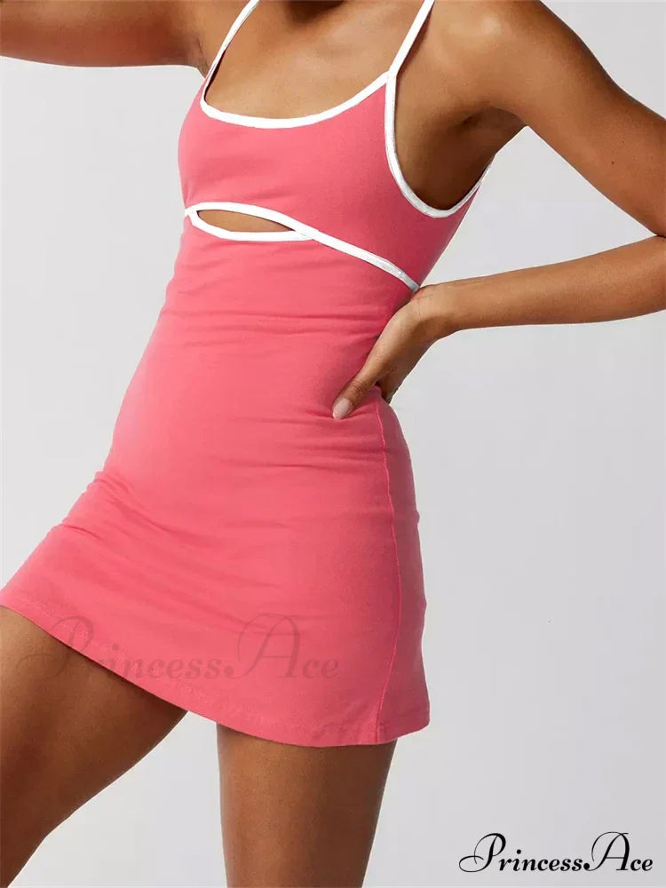Spaghetti Strap Sleeveless Summer Cutout Backless Party Mini Dress image 6