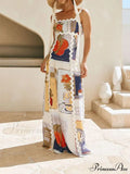 Spaghetti Strap Stylish Printed Maxi Dress image 1