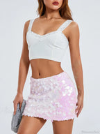 Sparkle Sequin Glitter Mini Skirt image 6