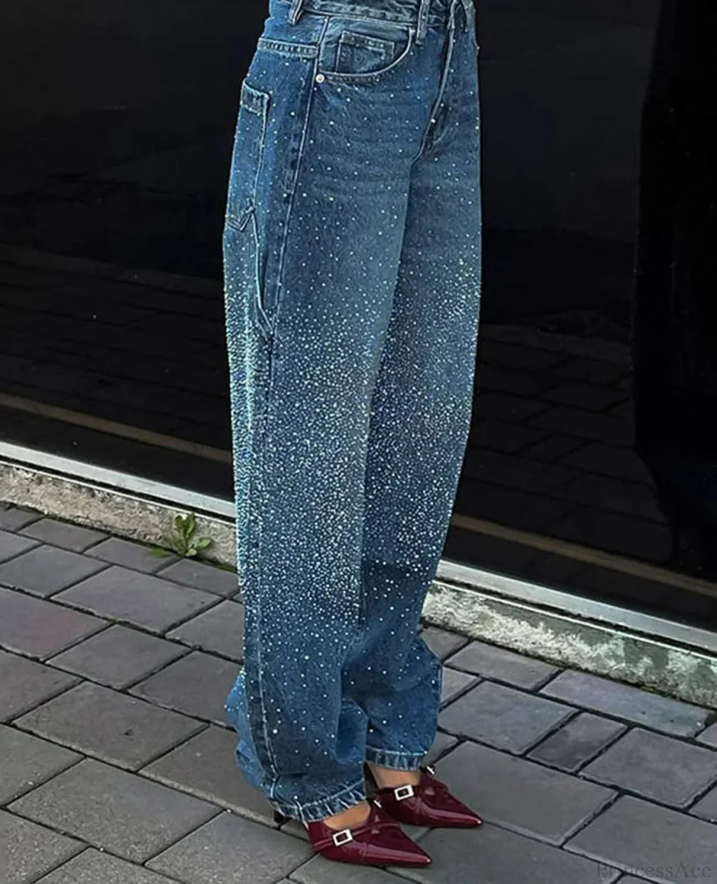 Sparkling Gothic Tall Waist Denim Pant image 1