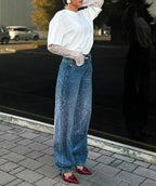 Sparkling Gothic Tall Waist Denim Pant image 2