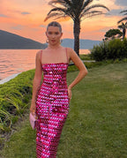 Sparkling Sexy Slim Sequin Dress Spaghetti Strap Sleeveless Sling Party Dress image 4