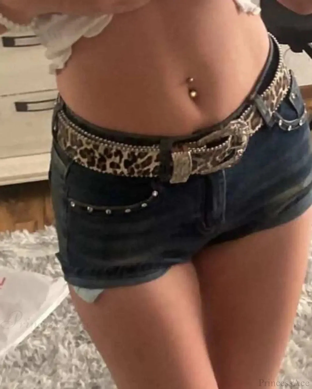 Sparkling Skull Denim Short image 1