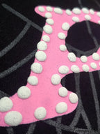Spider Web Letter Print Fleece Cotton Thick Hoodie image 4