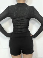 Spider Web O-neck Knit Top image 3