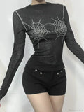 Spider Web Round-neck Knit Top image 4