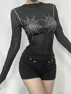 Spider Web Round-neck Knit Top image 4