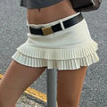 Spliced Pleated Skater Skirt image 1