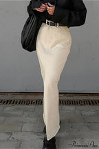 Split High Waist Slim Maxi Skirt image 2