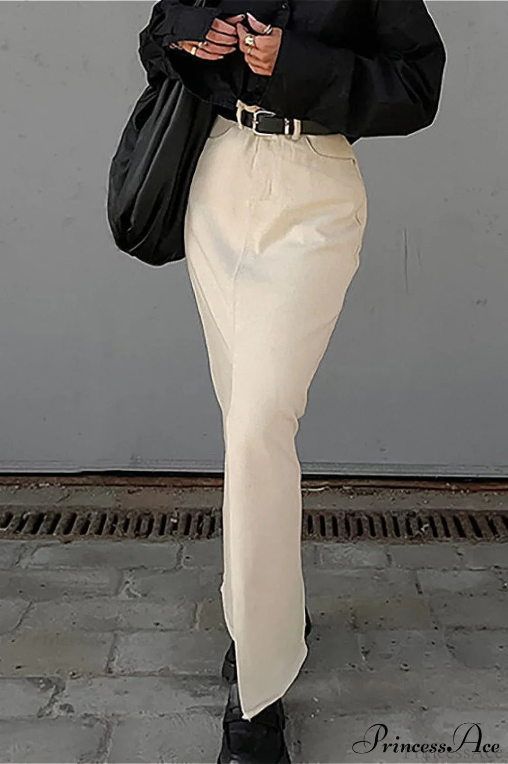 Split High Waist Slim Maxi Skirt image 2