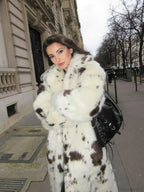 Spotted Leopard Suit Collar Fluffy Coat image 1