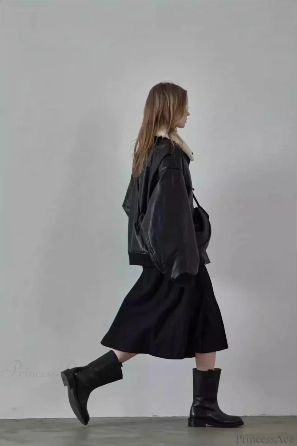 Spring Oversized Faux Leather Coat image 6