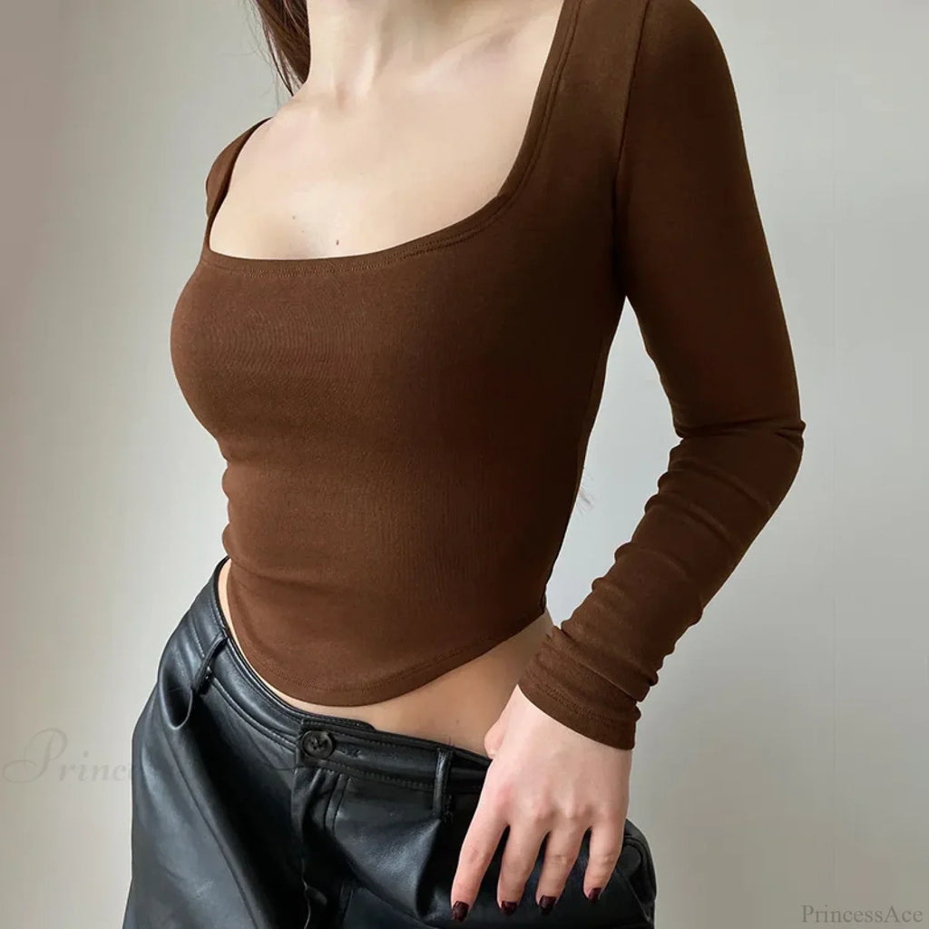 Square Collar Casual Long Sleeve Sweater image 8