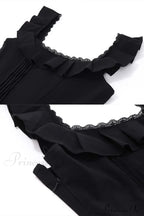 Square Neck Lace Mini Dress image 8