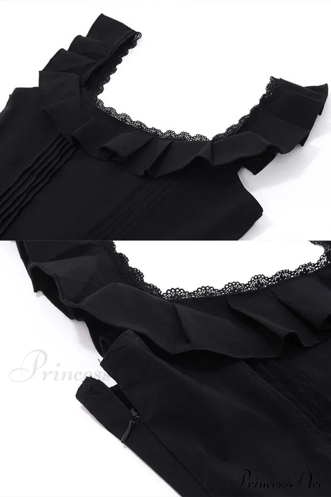 Square Neck Lace Mini Dress image 8