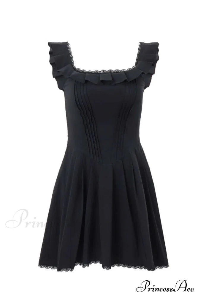 Square Neck Lace Mini Dress image 6