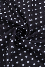 Square Neck Polka Dot Spliced A Line Maxi Dress image 5