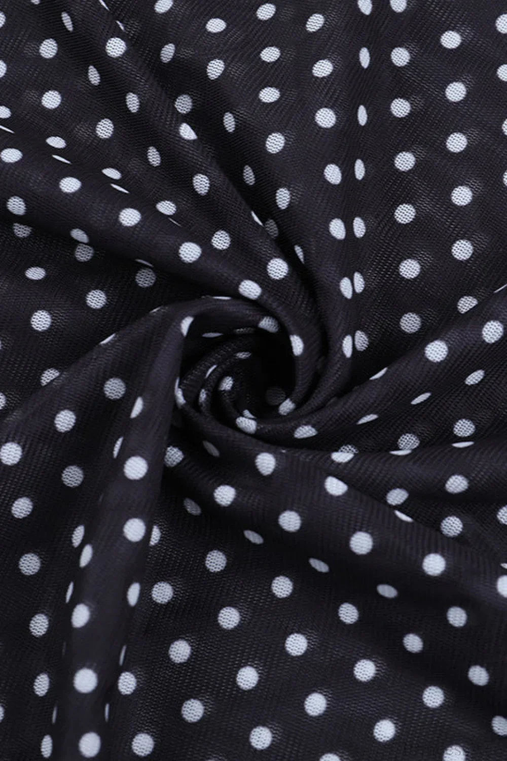 Square Neck Polka Dot Spliced A Line Maxi Dress image 5