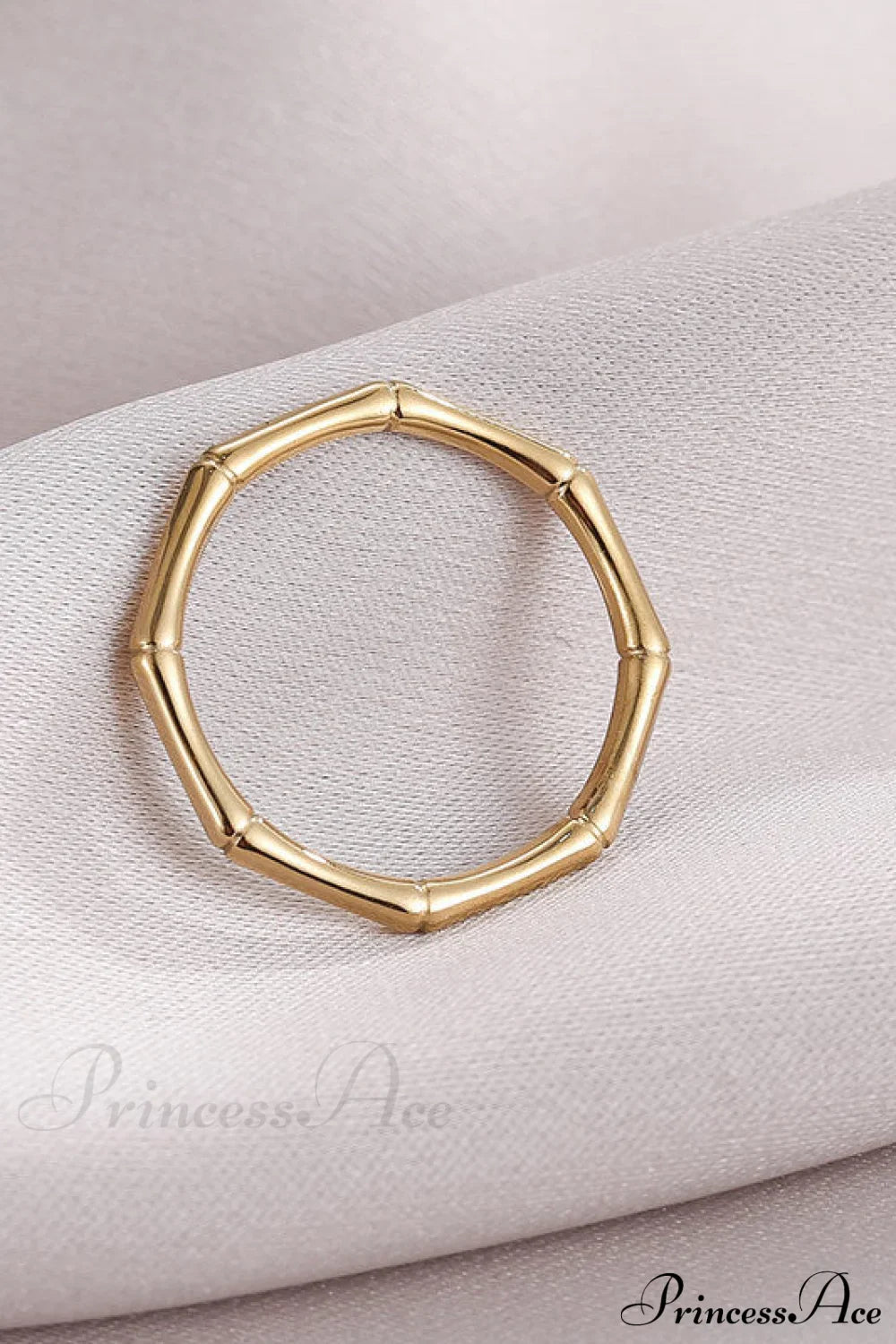 Stainless Steel Bamboo Shape Closed Rings image 3
