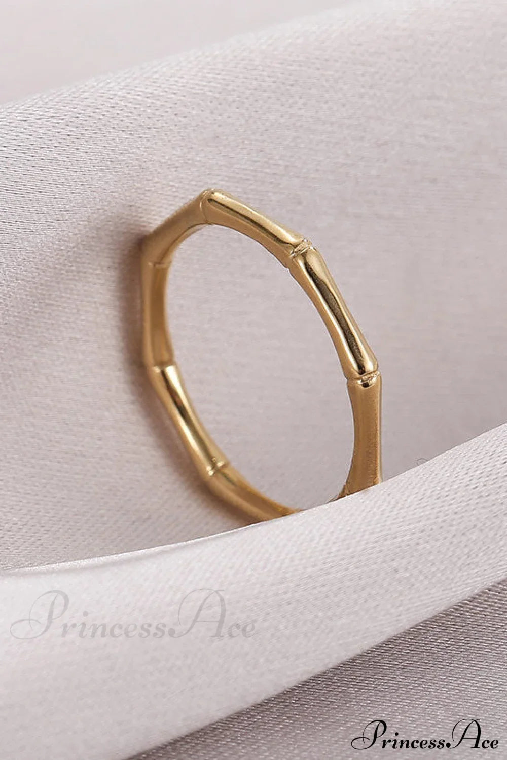 Stainless Steel Bamboo Shape Closed Rings image 2