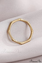 Stainless Steel Bamboo Shape Closed Rings image 6