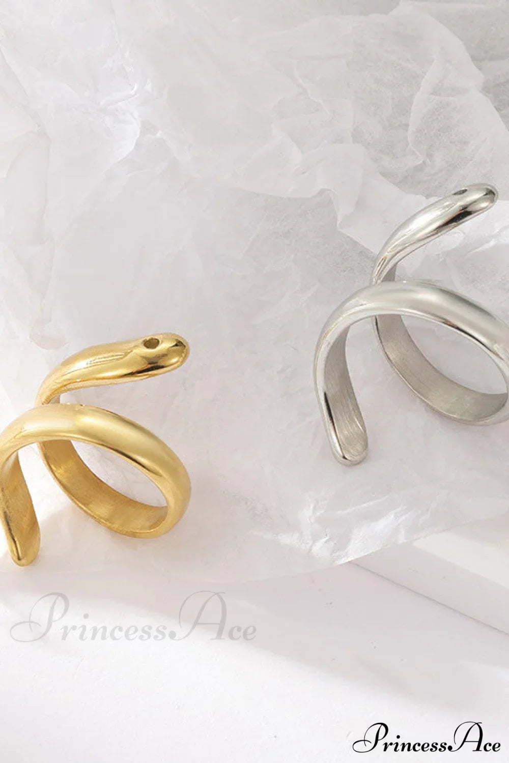 Stainless Steel Exaggerated Serpentine Cast Ring image 1
