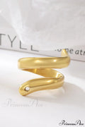 Stainless Steel Exaggerated Serpentine Cast Ring image 3