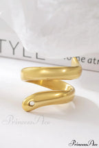 Stainless Steel Exaggerated Serpentine Cast Ring image 3