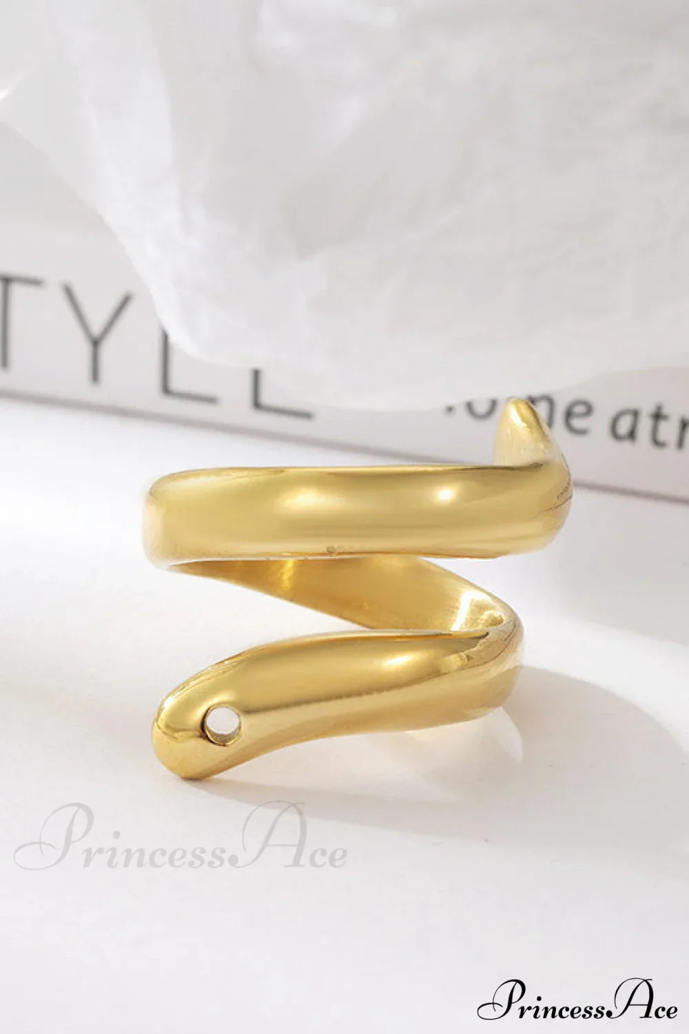 Stainless Steel Exaggerated Serpentine Cast Ring image 3