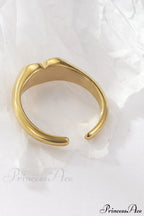 Stainless Steel Glossy Heart Rings image 2