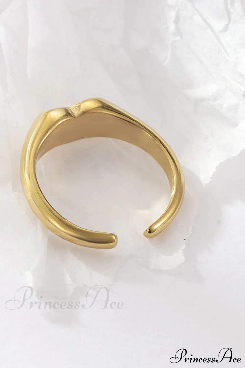 Stainless Steel Glossy Heart Rings image 2