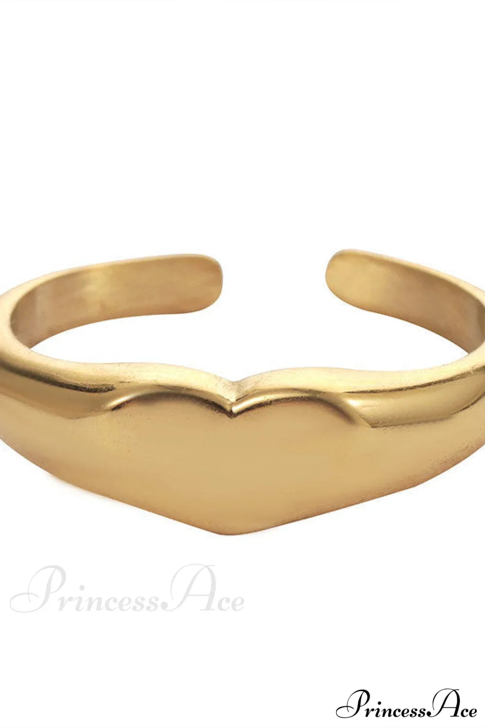 Stainless Steel Glossy Heart Rings image 5