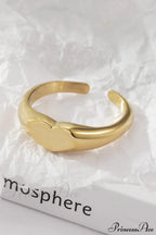 Stainless Steel Glossy Heart Rings image 1