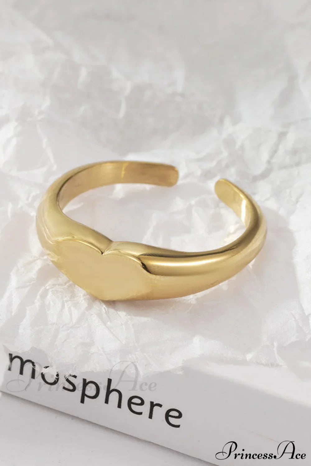 Stainless Steel Glossy Heart Rings image 1